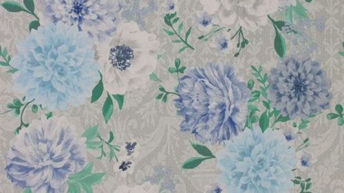 Duchess Garden Grey-Persian Blue-White W